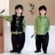 刺绣宝宝汉服唐装 儿童新中式 演出礼服潮 国风马甲2025新款 男童春季
