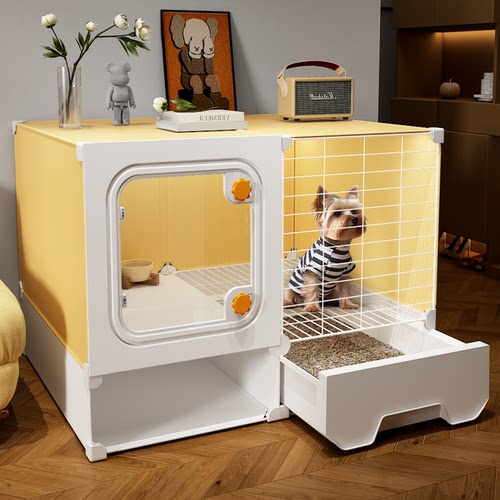 狗笼子小型犬带厕所分离家用室内一室一厅一卫比熊窝一体豪华别墅