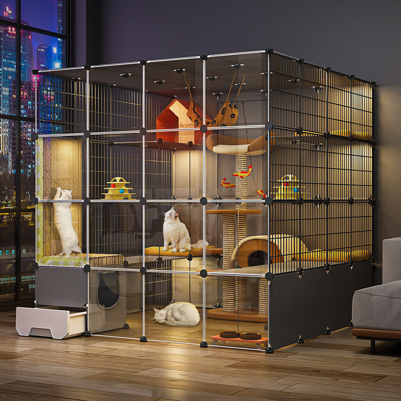 猫笼子超大自由空间家用室内猫咪别墅猫砂盆爬架猫窝厕所一体猫屋,宠物/宠物食品及用品,猫笼子/猫别墅,淘宝优惠券,粉丝福利购,淘宝优惠卷