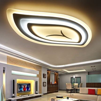 客厅灯创意叶子形led吸顶灯现z代简约大气卧室灯个性餐厅灯具