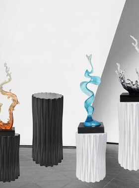 客厅玄关b落地摆件增高台服装店橱窗陈列道具展示台办公室雕塑底