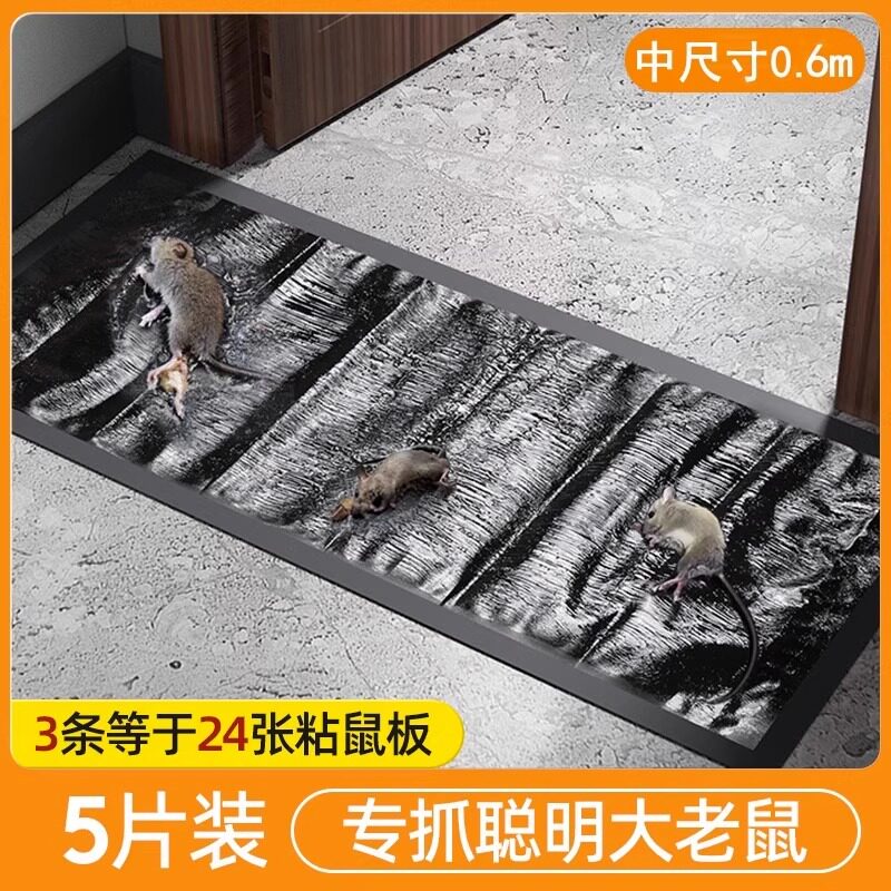 粘鼠板捉粘大老鼠聪明鼠贴沾胶抓灭鼠捕鼠神器超强正品家用一窝端
