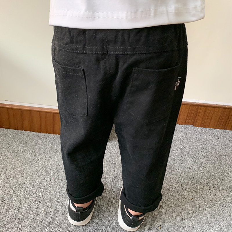 儿童秋装宽松男童裤子洋气1-3岁男宝宝打底裤2弹力小脚时尚休闲裤