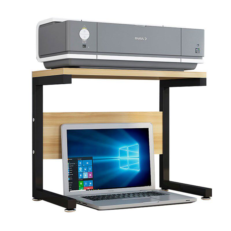 打印机置物架双层工位显示器支架办公室简约电脑桌上增高收纳架子