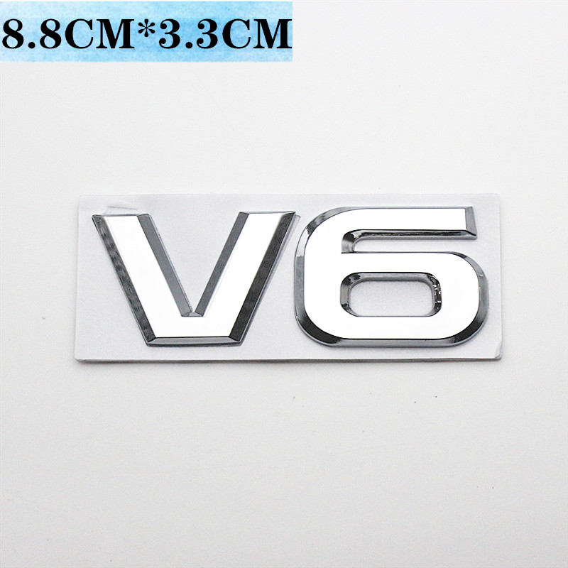 汽车个性v8 v6标志车贴发动机贴标大排量车标侧标改装尾标金属标