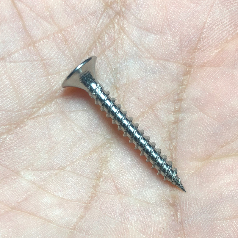 SUS国标304不锈钢M3.5M4M5十字平头沉头自攻螺丝挂瓦木螺钉干壁钉