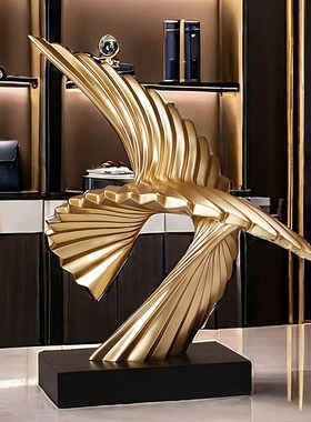 大鹏展翅雄鹰摆件创意个性办公室桌面摆设装饰品酒柜乔迁开业礼物