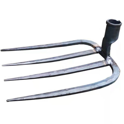 四齿锄头钉耙农具手工锻打农用园艺加粗4齿锄头重型松土神器耙子