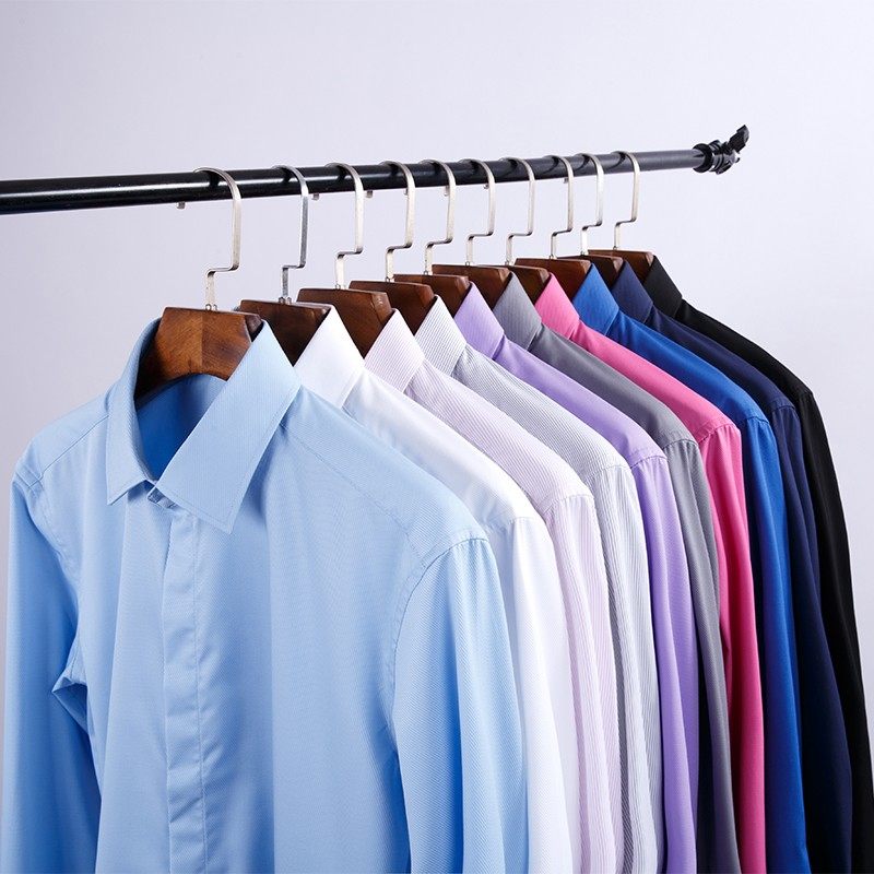 法式衬衫男修身长袖新郎结婚袖口寸衫男士袖扣衬衣商务高领袖钉男