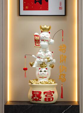 创意丰富的幸运猫大型落地式装饰宝客厅店装饰乔迁新家开幕礼物