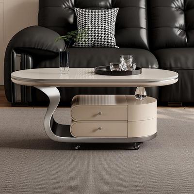 岩板沙发边几小户型茶几轻奢高级感客厅可移动小推车2025带轮子