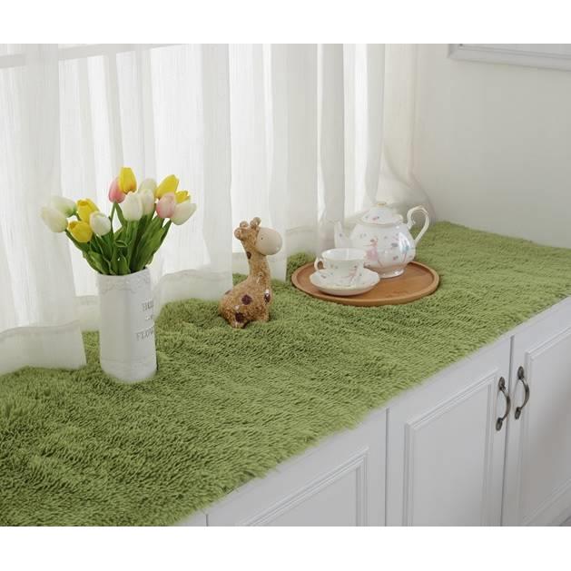 白色毛毛拍照背景地毯少女卧室床边毯服装店橱窗展台桌面装饰毛毯