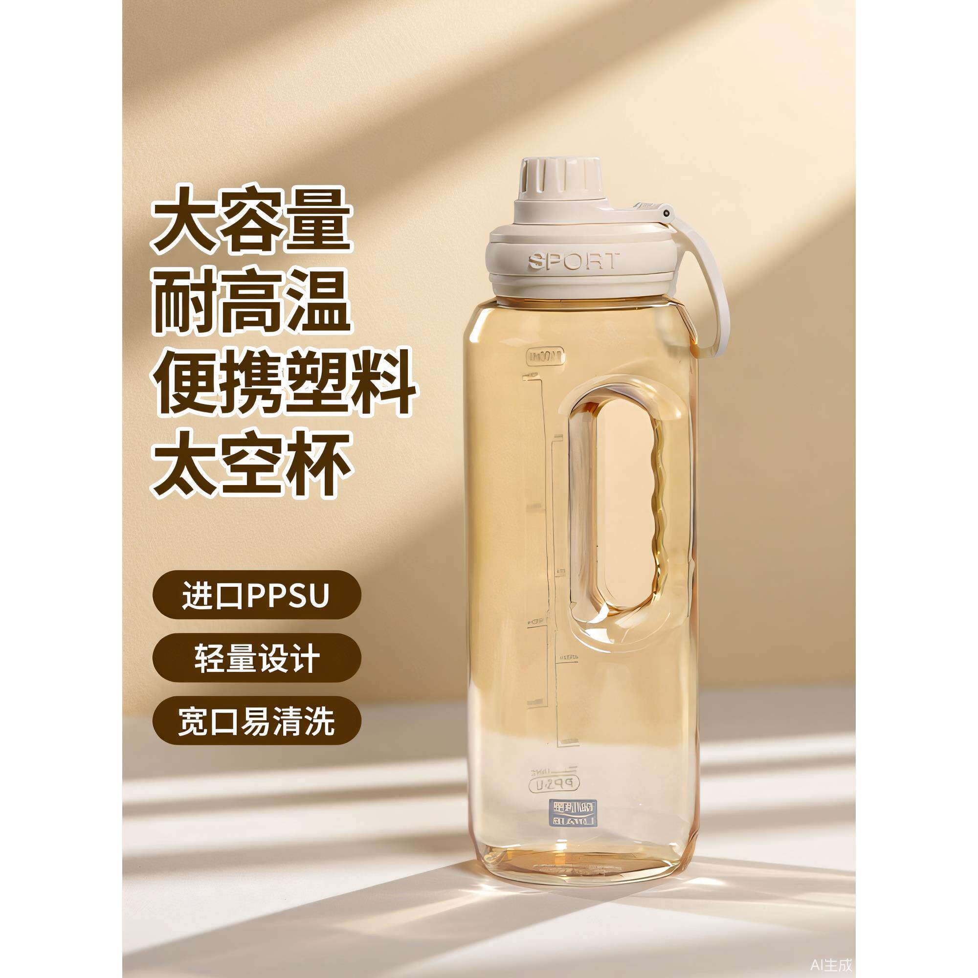 水杯男女学生运动塑料杯子户外旅行大容量泡茶杯喝水壶