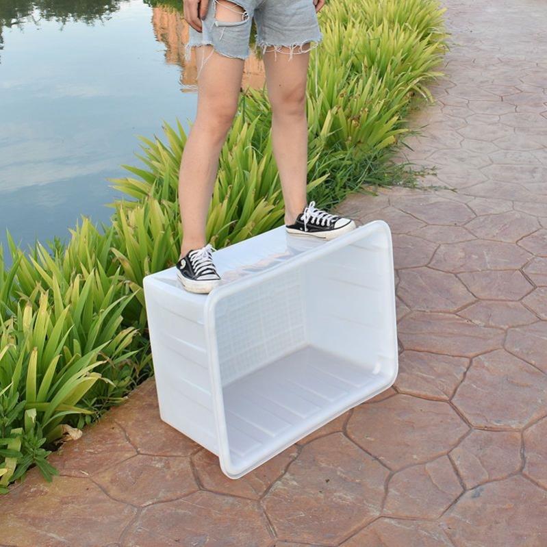 泡瓷砖专用水箱加厚牛筋塑料水箱长方形水产养殖养鱼卖鱼养龟超大