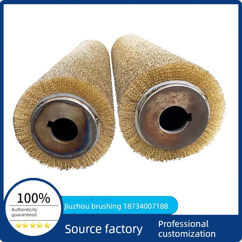 钢丝辊刷除锈打磨拉丝不锈钢丝镀铜钢丝杜邦丝筛沙机滚刷定制包邮