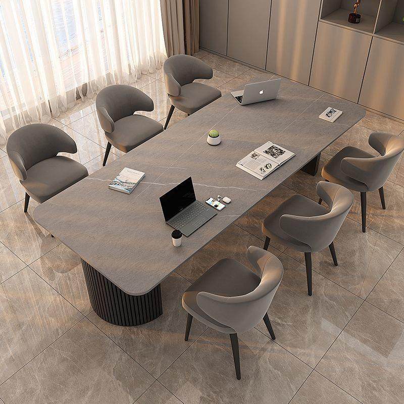 岩板会议桌简约现代长桌办公桌大型接待洽谈培训桌长方形桌椅组合,商业/办公家具,会议桌,淘宝优惠券,粉丝福利购,淘宝优惠卷