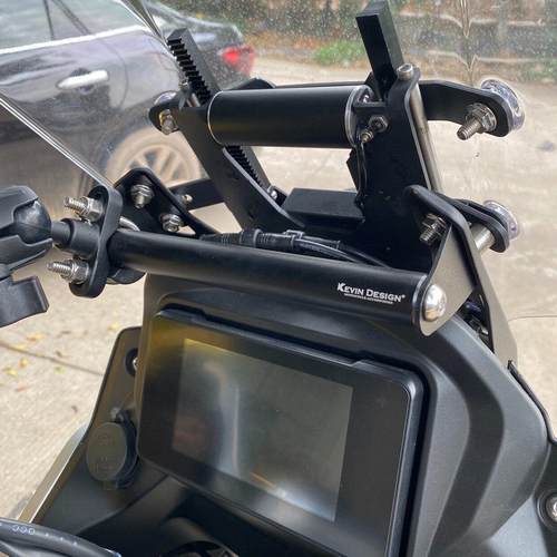 凯越500 525X400X改装碳纤维扩展杆手机铝合金导航挡风多功能支架