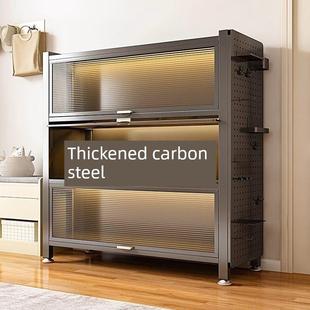 鞋柜户门落地式多层防尘鞋架钢入口入口大容量金属储物柜