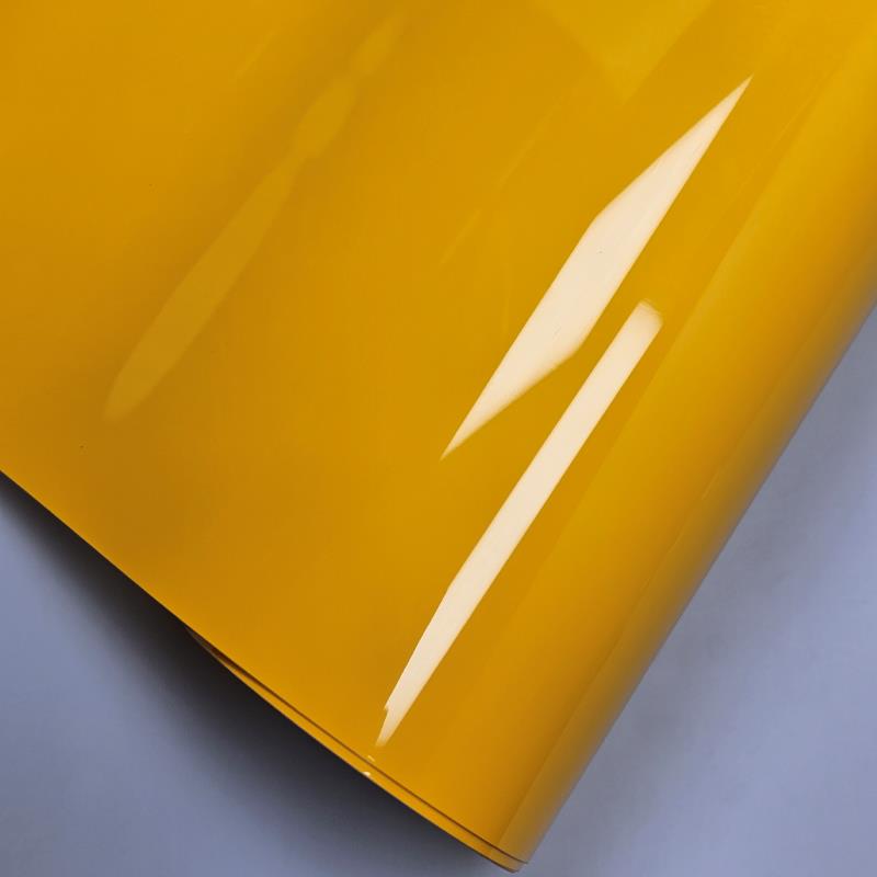 汽车改色膜pet水晶葵花黄贴膜黄色中控内饰摩托车膜车顶机盖膜