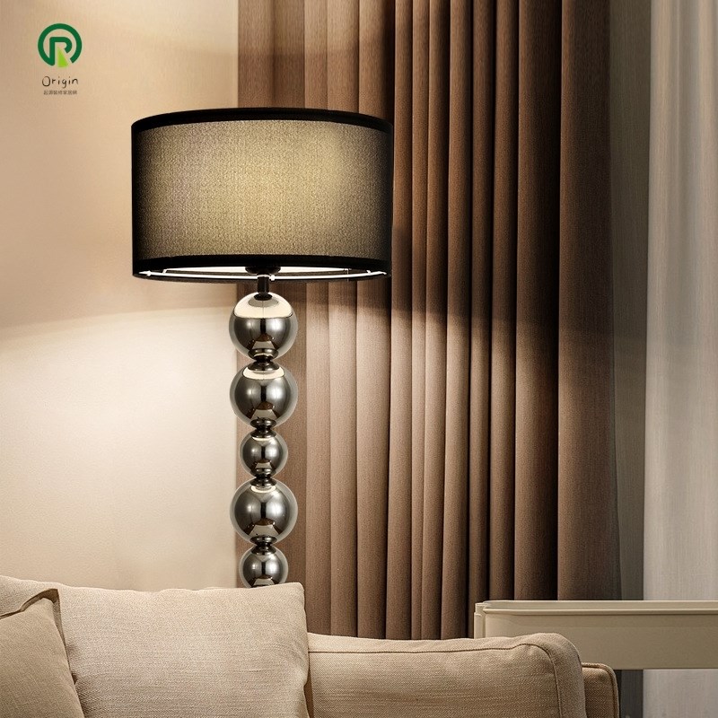 客厅落地灯法式轻奢现代简约复古氛围灯创意卧室护眼高级立式台灯