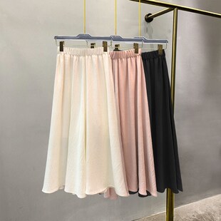棉麻九分大摆阔腿飘飘裙裤女夏高腰垂感山本裤小个子A字甩脚裤裙