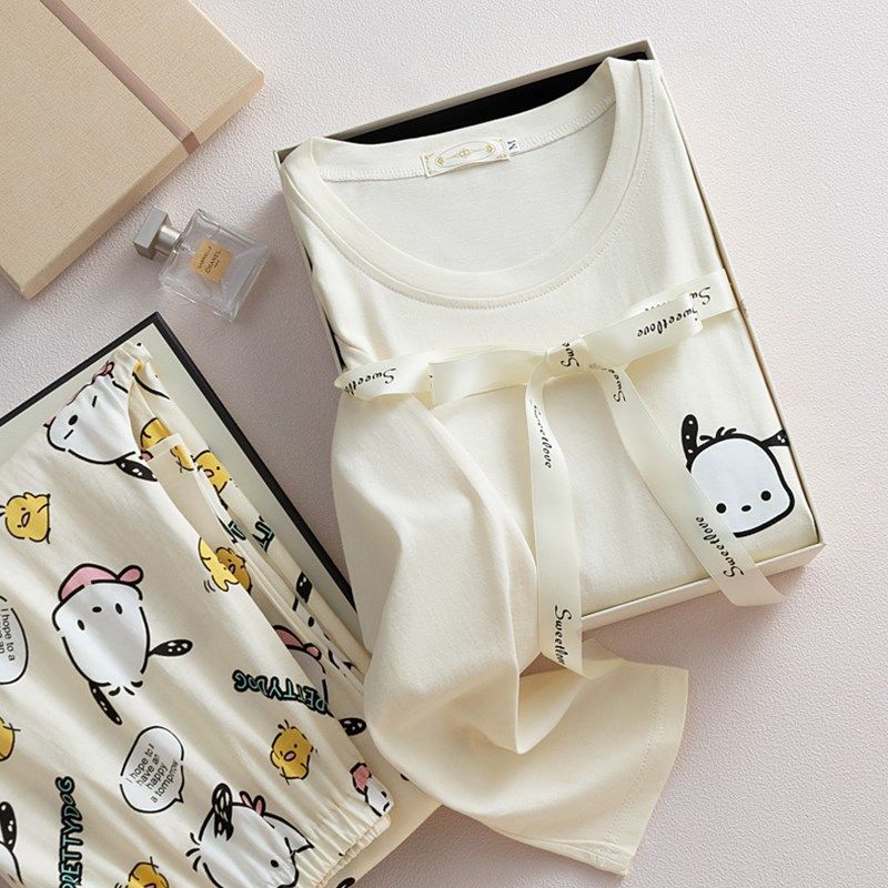 带胸垫月子服春秋纯棉产后哺乳孕妇睡衣夏季薄款产妇全棉吸汗坐月