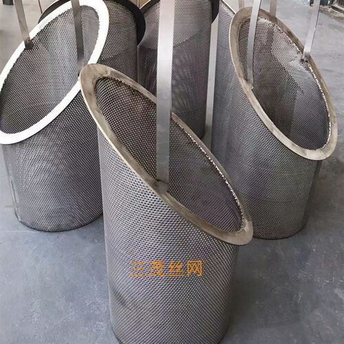 304不锈钢带法兰过滤筒 提篮式过滤器 平口斜口篮式过滤器滤网