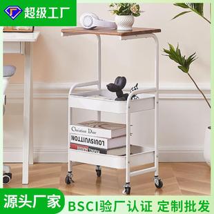 小推车收纳架蔬菜水果零食书本储物架客厅厨房带桌板小推车置物架