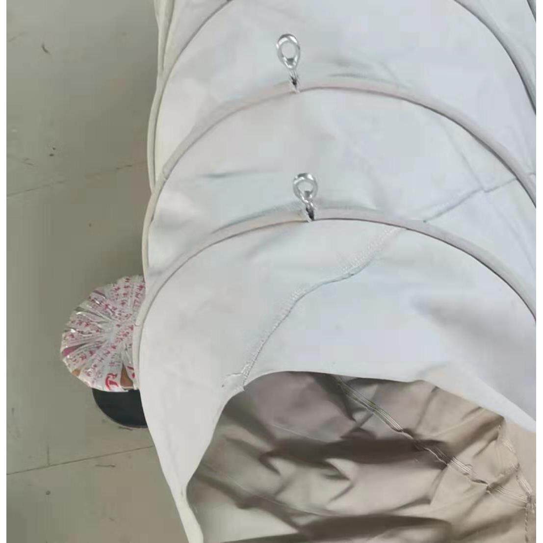 水泥下料口帆布软连接 吊环水泥散装布袋 扁钢水泥伸缩布袋