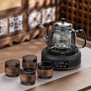 加厚玻璃煮茶壶煮茶器高端蒸I煮一体养生套装 2023新款 烧水壶电陶
