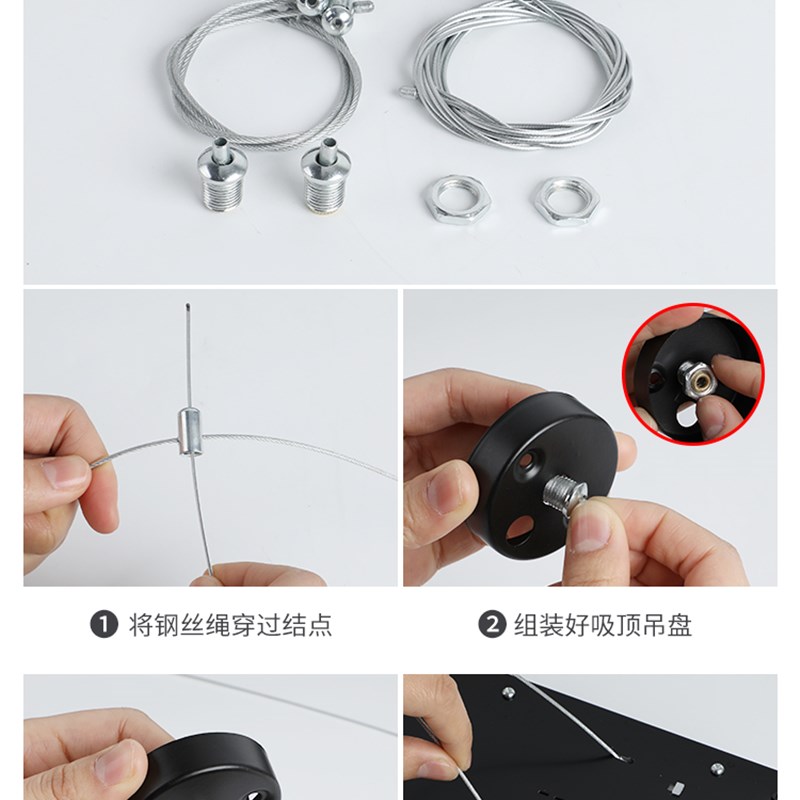 led长条吊线灯方通吊顶办公室吸顶长方吊灯嵌入商场健身房简约