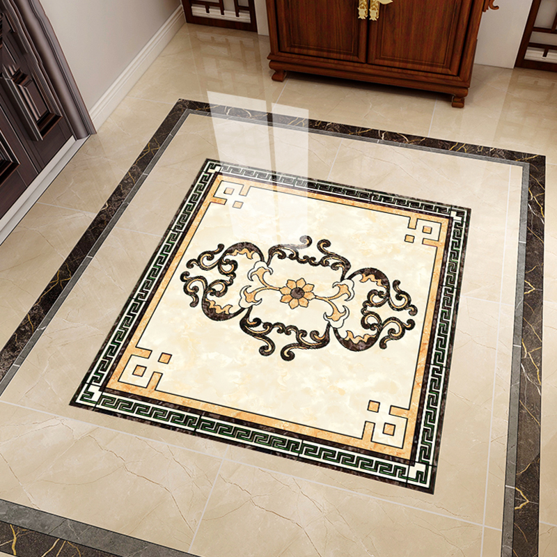 仿大理石自粘地砖贴纸防水防滑耐磨地面装饰客厅走廊地板革d立体