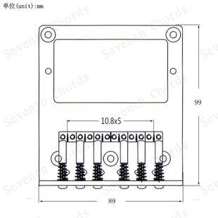 线圈安装孔TELE电吉他琴桥TL拉弦板弦桥带封闭线圈 左右弦码