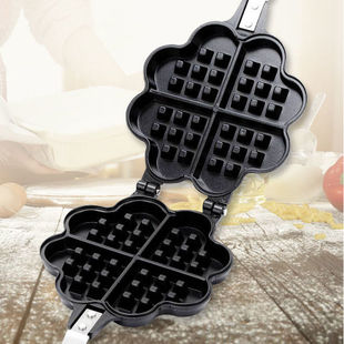 家用燃气式面锅爱心华夫饼模具机烘焙磨具粘心型早餐锅