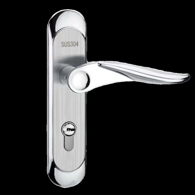 卧室房门锁304不锈钢单舌室内房间门锁静音140孔距木门执手锁整套