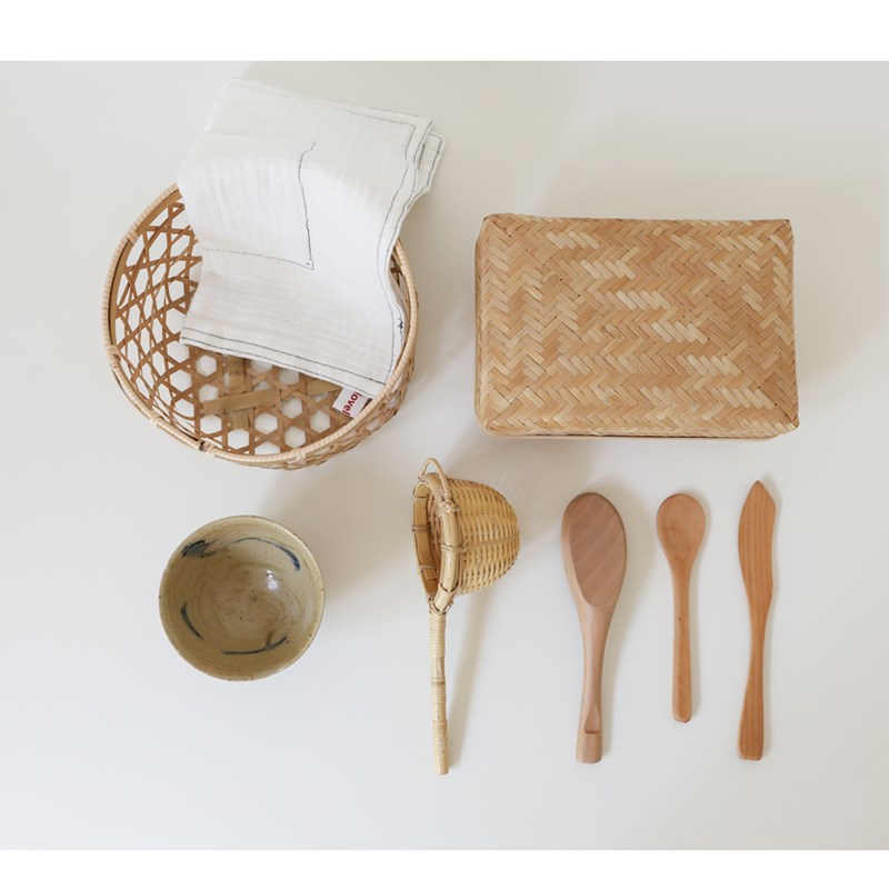 出口手工竹茶漏竹制茶叶过滤器日式创意竹编茶滤藤编茶道配件