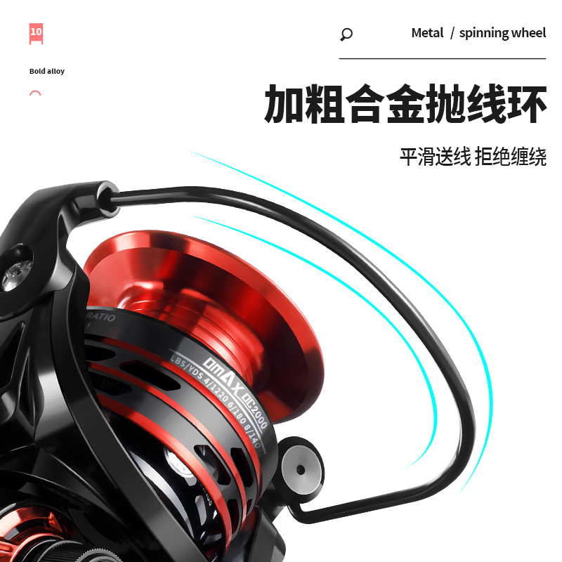 垂弦金属卷线器路亚渔轮远投鱼轮大全钓鱼轮子海竿海杆矶钓