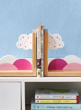 实木书房书挡摆件创意家居装饰品书靠书柜儿童房卧室桌面书立摆放