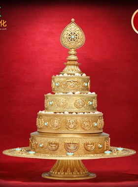 曼扎盘慧宝纯铜72密宗37堆修盘10cFm曼达盘托盘家用佛前摆件曼茶