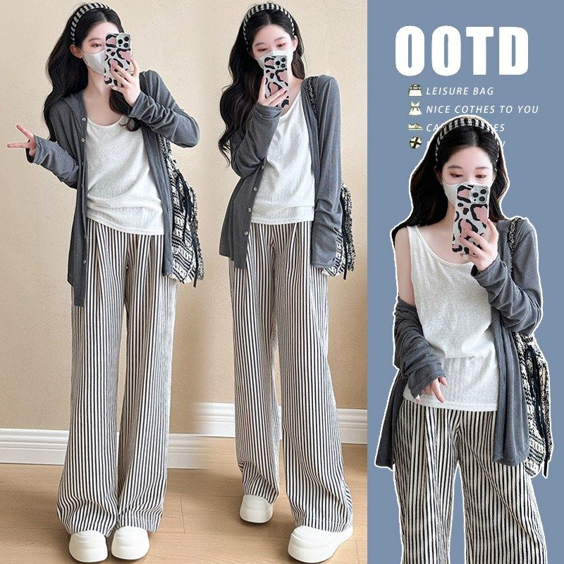 孕妇秋款慵懒风套装2024新款早秋时尚休闲上衣裤子外出秋季三件套,孕妇装/孕产妇用品/营养,套装,淘宝优惠券,粉丝福利购,淘宝优惠卷