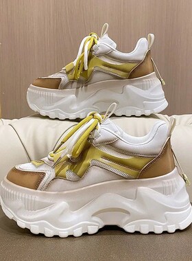 子老爹鞋女2023新98819款春秋夏季冬女鞋糕百搭松爆Y款季透气休闲