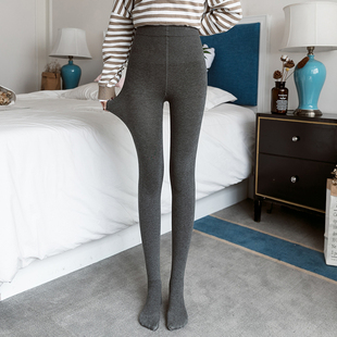 高腰连脚纯棉胖mm显瘦连裤 2020春秋加肥加大码 袜 女薄款 踩脚打底裤