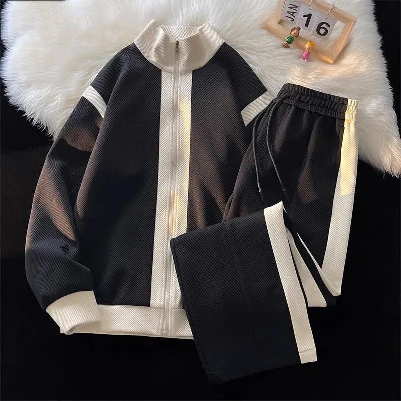 特大码300斤美式高街开衫卫衣卫裤套装休闲运动男秋季宽松两件套2,男装,休闲运动套装,淘宝优惠券,粉丝福利购,淘宝优惠卷