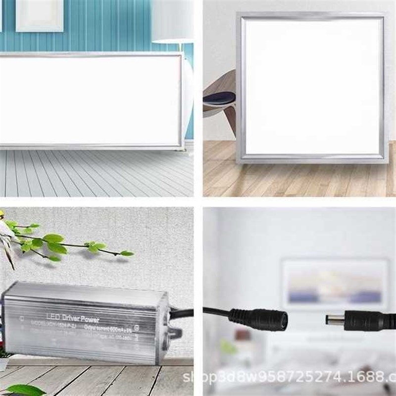 集成吊顶嵌c入式铝扣板厨房卫生间面板灯300x450x900暗装led平板