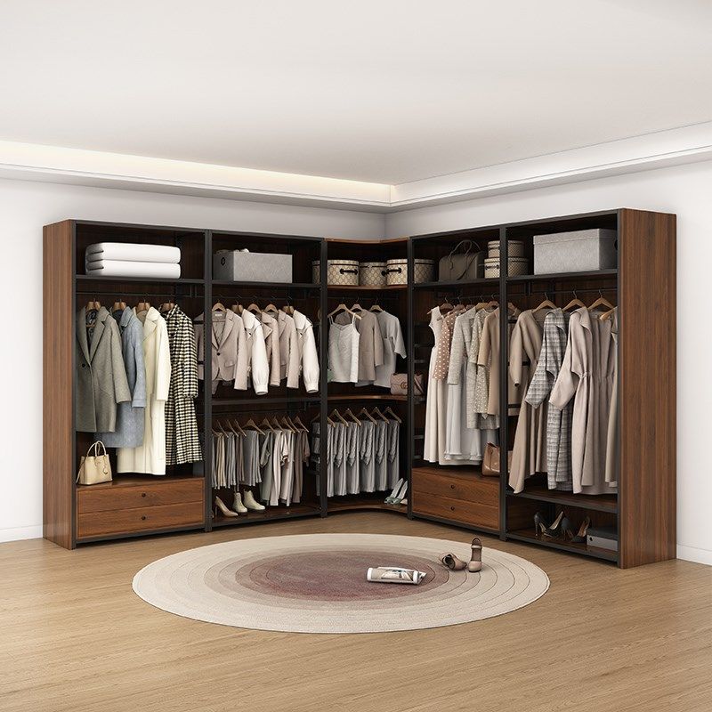 开放式金属框架衣柜落地挂衣架子自制衣帽间步入式转角衣帽架带帘,住宅家具,衣帽架,淘宝优惠券,粉丝福利购,淘宝优惠卷