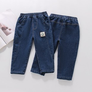 4宽松直筒5帅气6外穿7宝宝裤 3岁小童长裤 子8秋 春秋薄款 男童牛仔裤