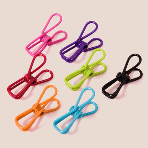 可开票钢丝夹f子可爱彩色小夹子幼儿园教室照片挂墙装饰便签麻绳