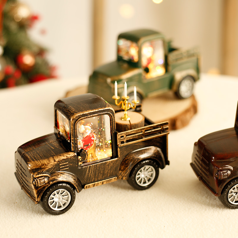 耶诞小礼物水晶球卡车汽车玩具耶诞节装饰摆饰创意礼物儿童男女童