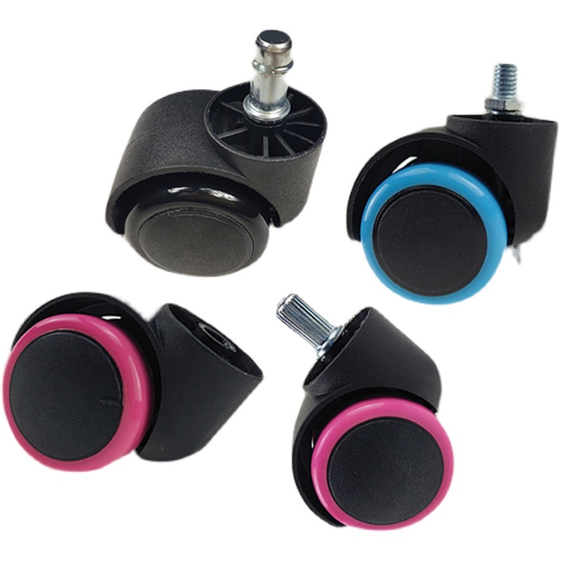 包邮儿童学习办公电脑转椅重力万向滚滑轮子塑料卡套胶脚管塞配件