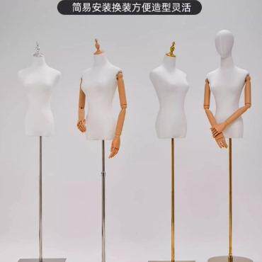 模特展示架女装专用半身韩版衣服婚纱旗袍服装店橱窗道具人体全身